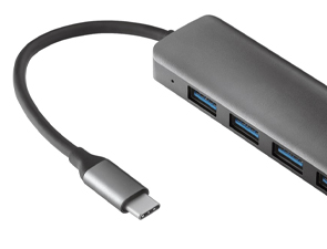 Trust USB-C 4 portos USB-A 3.2 Gen1 hub