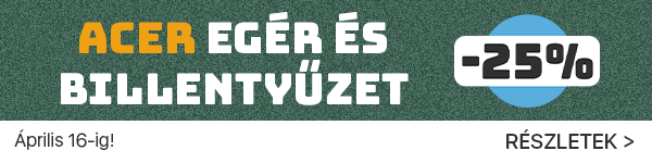 Acer egér és billentyűzet 25% kedvezménnyel!