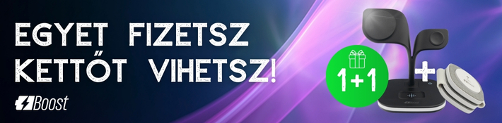 Minden második Boost vezeték nélküli töltőt most ingyen kapod!