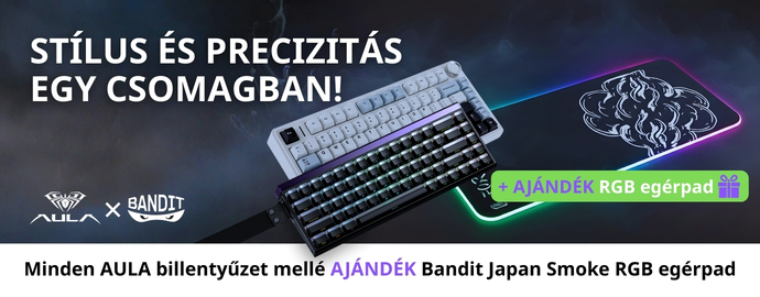 Minden AULA billentyűzethez ajándék egérpad!