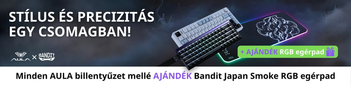 Minden AULA billentyűzethez ajándék egérpad!