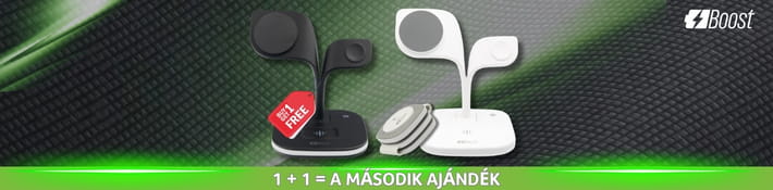 Minden második Boost vezeték nélküli töltőt most ingyen kapod!