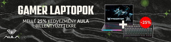 GAMER LAPTOP + AULA billentyűzet 25% kedvezménnyel