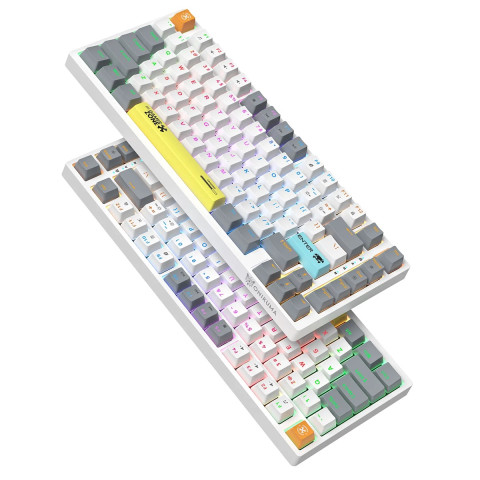 Onikuma G58 Mechanikus Gamer Billentyűzet TKL - Fehér - Angol kiosztás!
