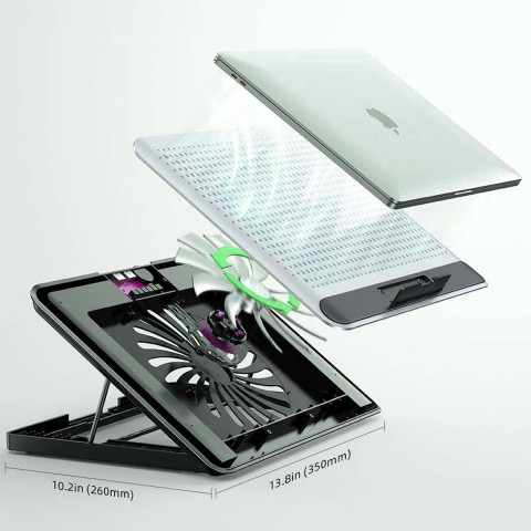 MCHOSE Laptop hűtőpad Q5 - Ezüst