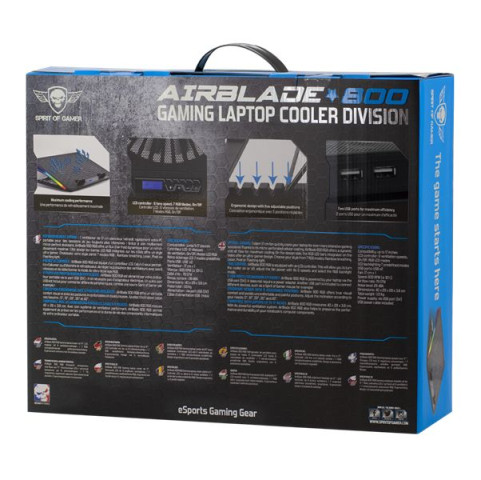 Spirit of Gamer AIRBLADE 800 RGB Gamer Notebook Hűtőpad 17"