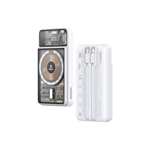 Remax Walking Phantom RPP-580 MagSafe Vezeték Nélküli Gyorstöltő Powerbank 10000mAh - Fehér