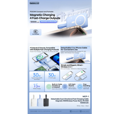 Remax Magnetic MagSafe Powerbank 10000mAh