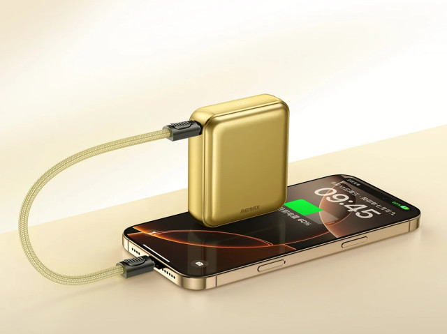 Remax FCP-9 Mini Aluminum Gyorstöltő Powerbank 10000mAh - Arany