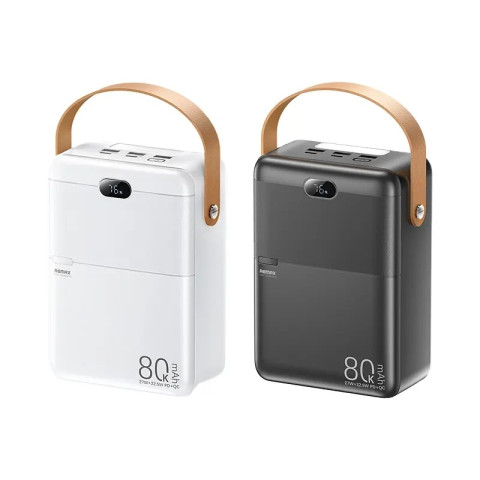 Remax Piloteer Series RPP-118 Gyorstöltő Powerbank 80000mAh - Fekete