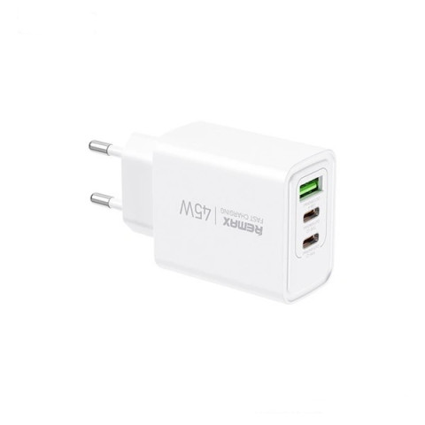 Remax Kiddy Series USB-A+USB-C Gyorstöltő GaN Adapter 45W