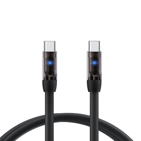 Remax Mecha Series Liquid Silicone Hajlékony USB Type-C gyorstöltő kábel 100W - Fekete