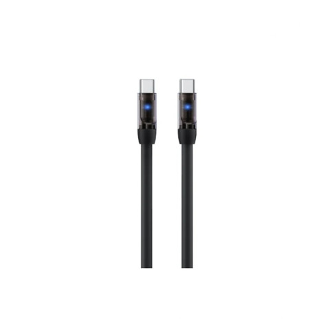 Remax Mecha Series Liquid Silicone Hajlékony USB Type-C gyorstöltő kábel 100W - Fekete