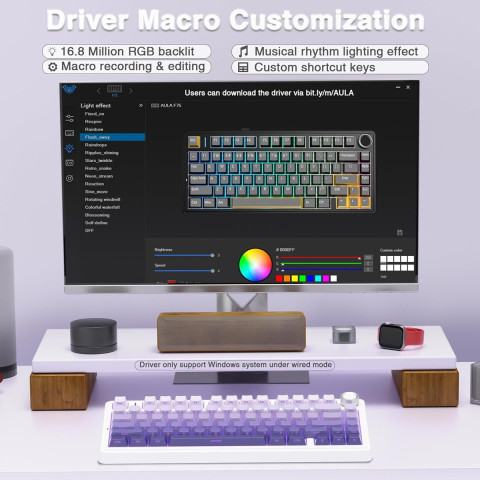 AULA F75 Vezeték Nélküli Mechanikus Gamer Billentyűzet