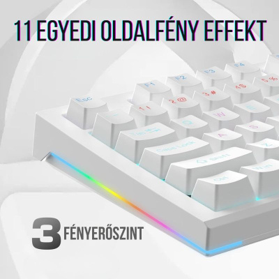 AULA F3032 Mechanikus Gamer Billentyűzet - Fehér