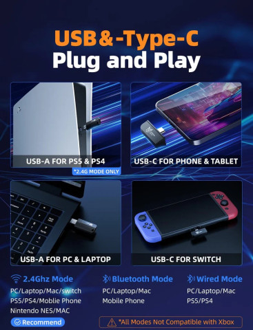 Onikuma GT806 Tri-Mode Vezeték Nélküli Gamer Headset