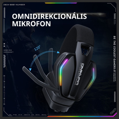 Onikuma GT826 Tri-Mode Vezeték Nélküli Gamer Headset