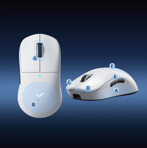 MCHOSE M7 Pro Vezeték Nélküli Gamer Egér 26000DPI - Fehér