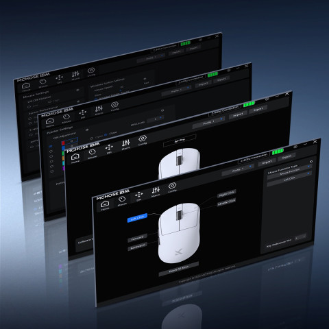 MCHOSE A7 PRO S Vezeték Nélküli 2.4G Gamer Egér - Fehér