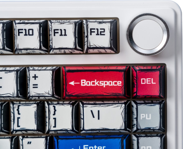 AULA F75 Vezeték Nélküli Mechanikus Gamer Billentyűzet - Comic