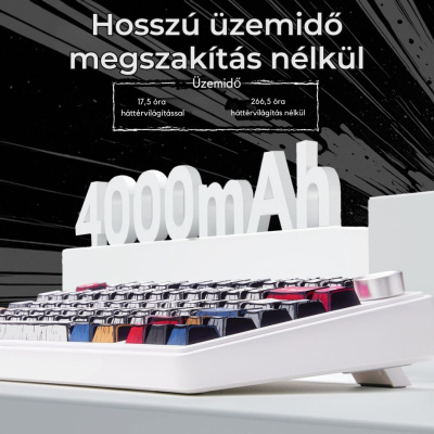 AULA F75 Vezeték Nélküli Mechanikus Gamer Billentyűzet - Comic
