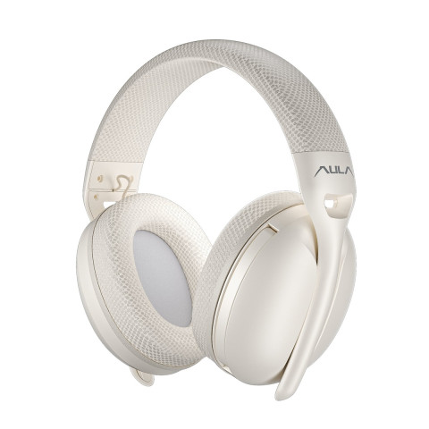 AULA S6 Tri-Mode Vezeték Nélküli Gamer Headset - Bézs