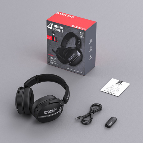 Onikuma GT887 4-Mode Vezeték Nélküli Gamer Headset - Fekete