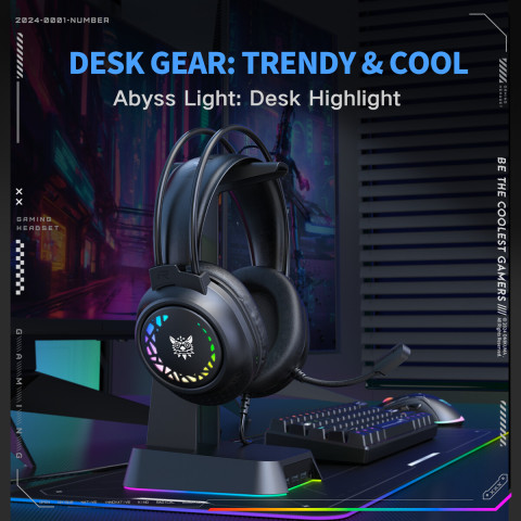 Onikuma X92 RGB Gamer Fejhallgató - Fekete