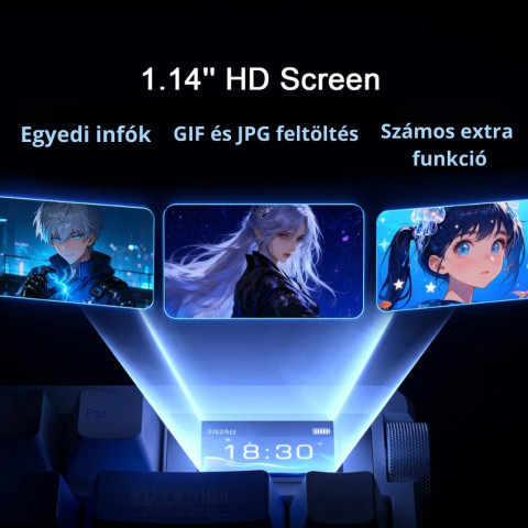 AULA NOVA 75 Vezeték Nélküli Mechanikus Gamer Billentyűzet