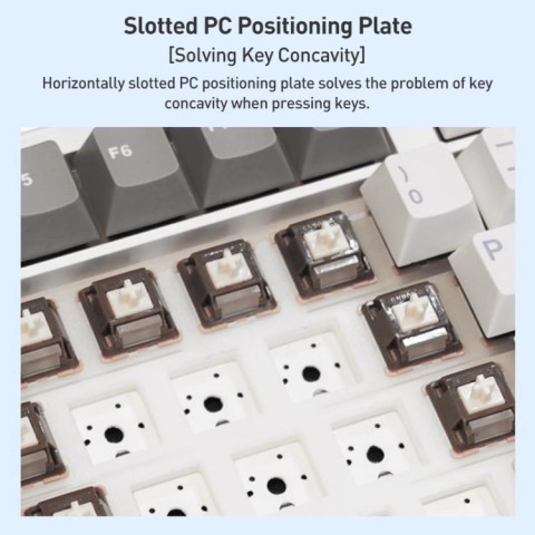 AULA F108 PRO Tri-Mode Vezeték Nélküli Mechanikus Gamer Billentyűzet - Sárga-Fehér