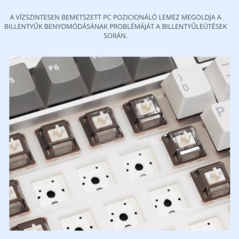 AULA F108 PRO Tri-Mode Vezeték Nélküli Mechanikus Gamer Billentyűzet - Sárga-Fehér