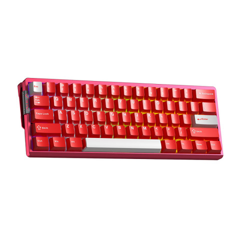 AULA AG60 PRO eSport Magnetic Switch Mechanikus Gamer Billentyűzet - Piros