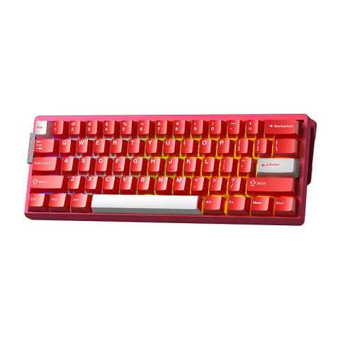 AULA AG60 PRO eSport Magnetic Switch Mechanikus Gamer Billentyűzet - Piros