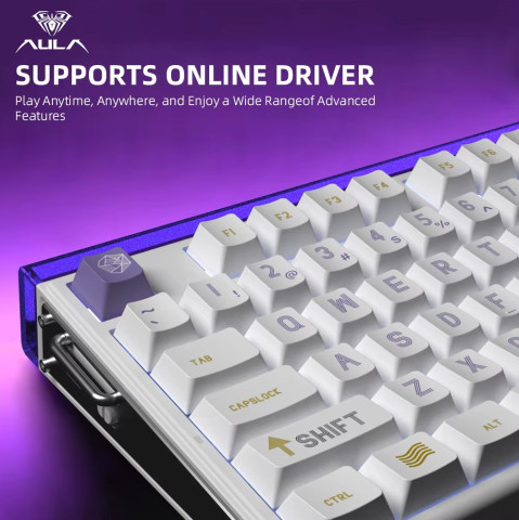 AULA HERO99 Magnetic Switch Mechanikus Gamer Billentyűzet - Fehér