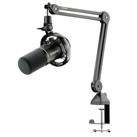 MAONO PD200WS Hybrid Vezeték Nélküli Podcast Mikrofon RGB + Tartókar Kit - Fekete