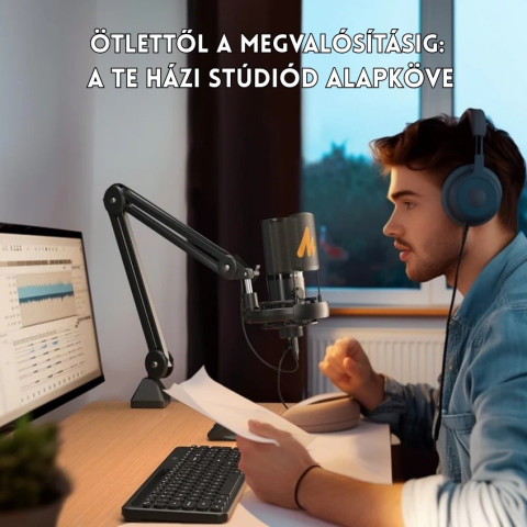 MAONO PM450S USB Streamer/Gamer Mikrofon Kit RGB - Fekete