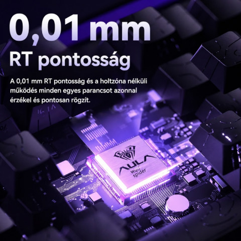 AULA HERO68 HE Frosted Magnetic Switch Mechanikus Gamer Billentyűzet - Fehér