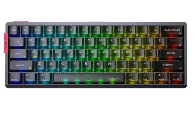 AULA AG60 eSport Magnetic Switch Mechanikus Gamer Billentyűzet - Fekete-Átlátszó