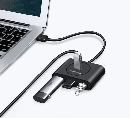 Ugreen 40850 USB 3.0 + USB-C 3.1 - 4 portos hub, OTG