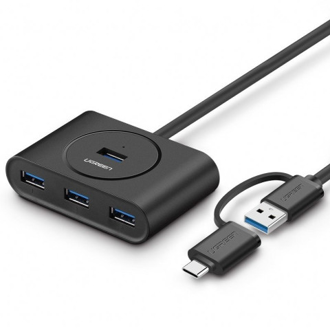 Ugreen 40850 USB 3.0 + USB-C 3.1 - 4 portos hub, OTG