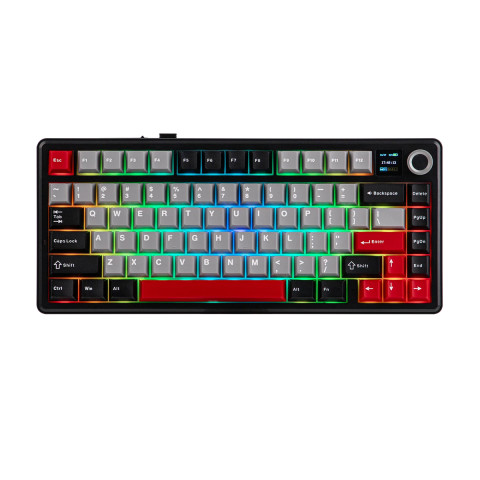 AULA F75 Max Vezeték Nélküli Mechanikus Gamer Billentyűzet - Fekete Contour