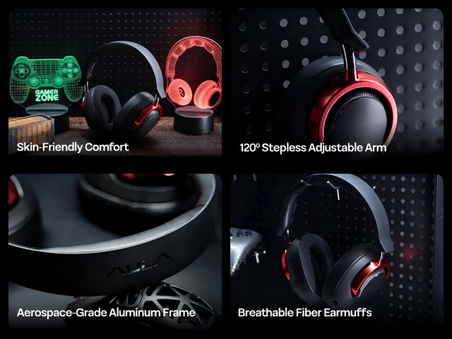 AULA A700 7.1 Tri-Mode Vezeték Nélküli Gamer Headset