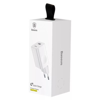 Baseus USB Gyorstöltő Hálózati Adapter 24W - Fehér