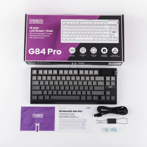 Epomaker G84 Pro Tri-Mode Vezeték Nélküli Mechanikus Gamer Billentyűzet