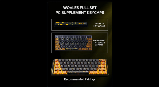 ATK x WOLVES Edge 63 HE Magnetic Switch Mechanikus Gamer Billentyűzet