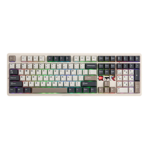AULA F108 PRO V2 Tri-Mode Vezeték Nélküli Mechanikus Gamer Billentyűzet - Retro