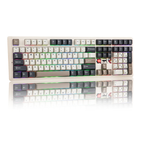 AULA F108 PRO V2 Tri-Mode Vezeték Nélküli Mechanikus Gamer Billentyűzet - Retro