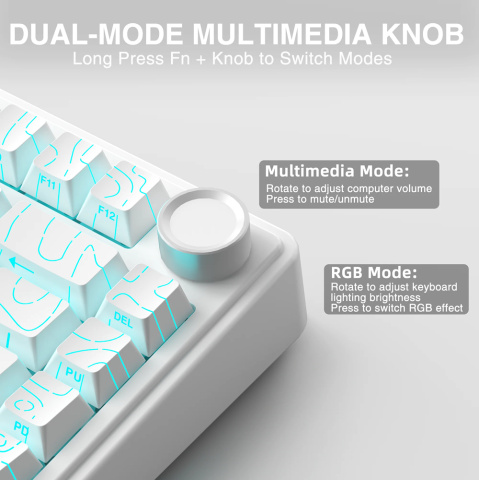 AULA F75 HE Tri-Mode Magnetic Switch Mechanikus Gamer Billentyűzet