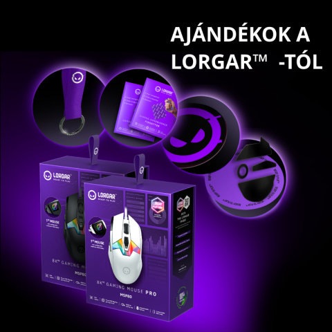 LORGAR Pro MSP80 Vezetékes Gamer Egér - Fehér
