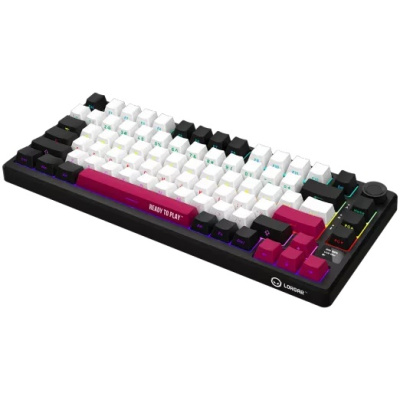 LORGAR KBP7075W Vezeték Nélküli Mechanikus Gamer Billentyűzet - Fekete/Piros (Angol Kiosztás)